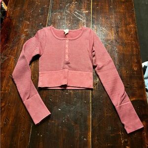 Aerie Long Sleeve Pink Top